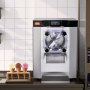 VEVOR Commercial Ice Cream Machine, 12 L/h Single Flavor Countertop Ice Cream Machine for Hard Serving, 4.5 L Stainless Steel Cylinder, LED Panel, Automatic Pre-Cooling with Cleaning