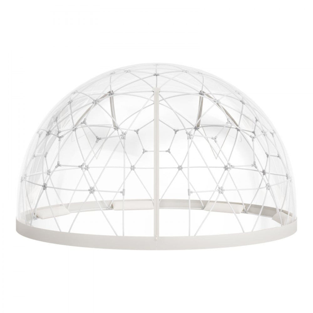 VEVOR Namiot ogrodowy kopułowy, 3,6 x 2,2 m, przezroczysty, dla 4-7 osób, szklarnia geodezyjna z oknem, namiot z PVC na podwórko, patio, kemping, imprezę, wesele