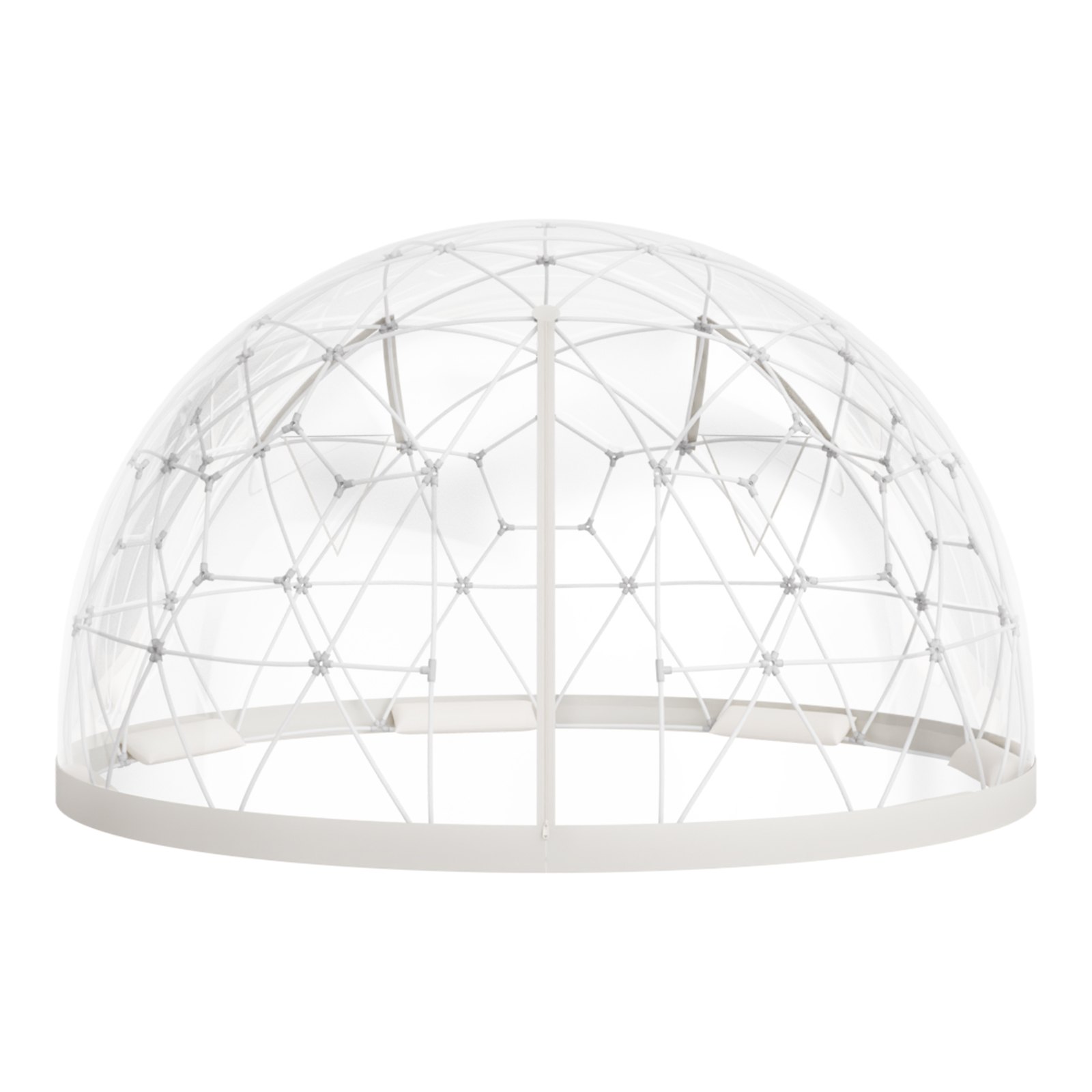 VEVOR Namiot ogrodowy kopułowy, 3,6 x 2,2 m, przezroczysty, dla 4-7 osób, szklarnia geodezyjna z oknem, namiot z PVC na podwórko, patio, kemping, imprezę, wesele
