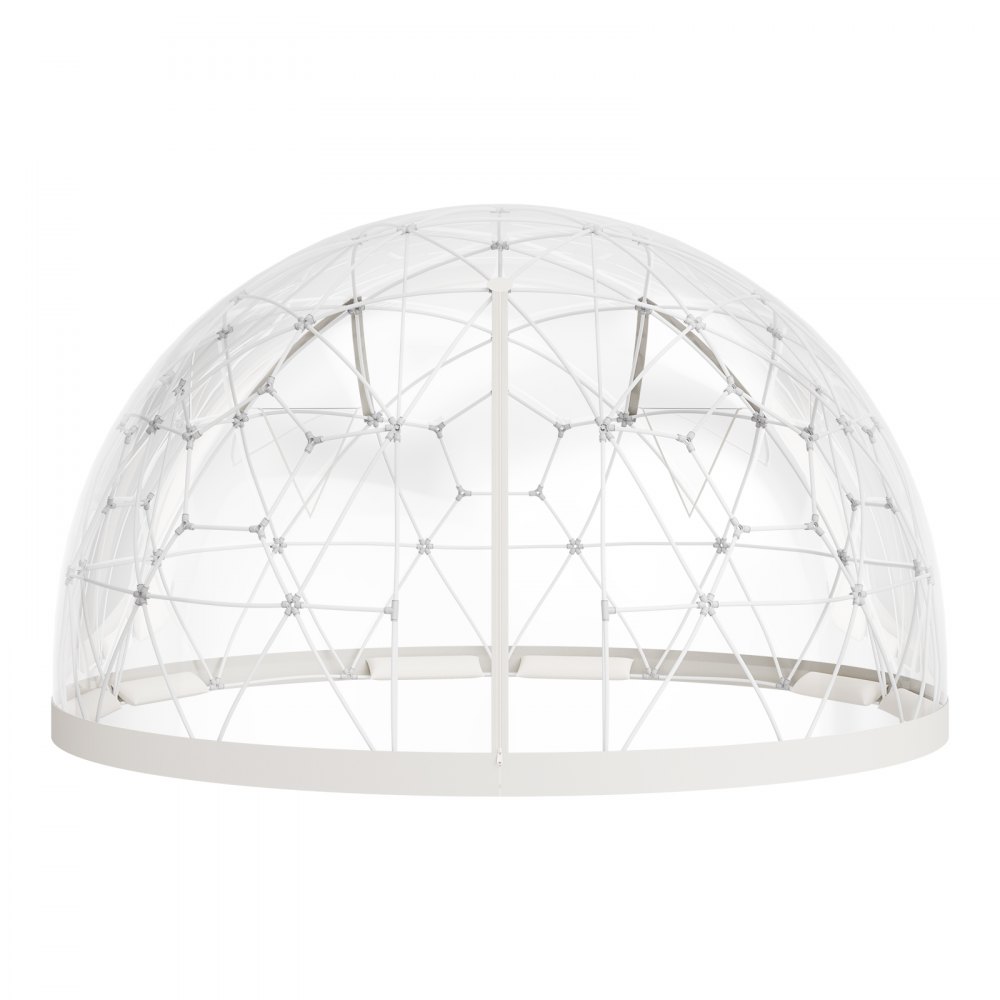 VEVOR Namiot ogrodowy kopułowy, 4,57 x 2,9 m, przezroczysty, dla 10–14 osób, szklarnia geodezyjna z oknem, namiot z PVC na podwórko, patio, kemping, imprezę, wesele