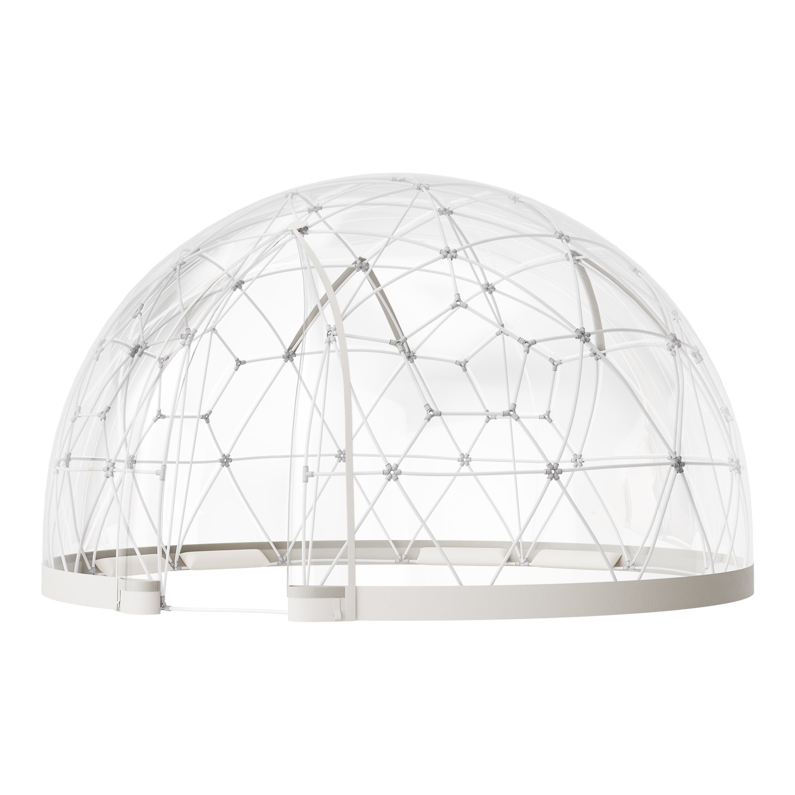 VEVOR Namiot ogrodowy kopułowy, 4,57 x 2,9 m, przezroczysty, dla 10–14 osób, szklarnia geodezyjna z oknem, namiot z PVC na podwórko, patio, kemping, imprezę, wesele