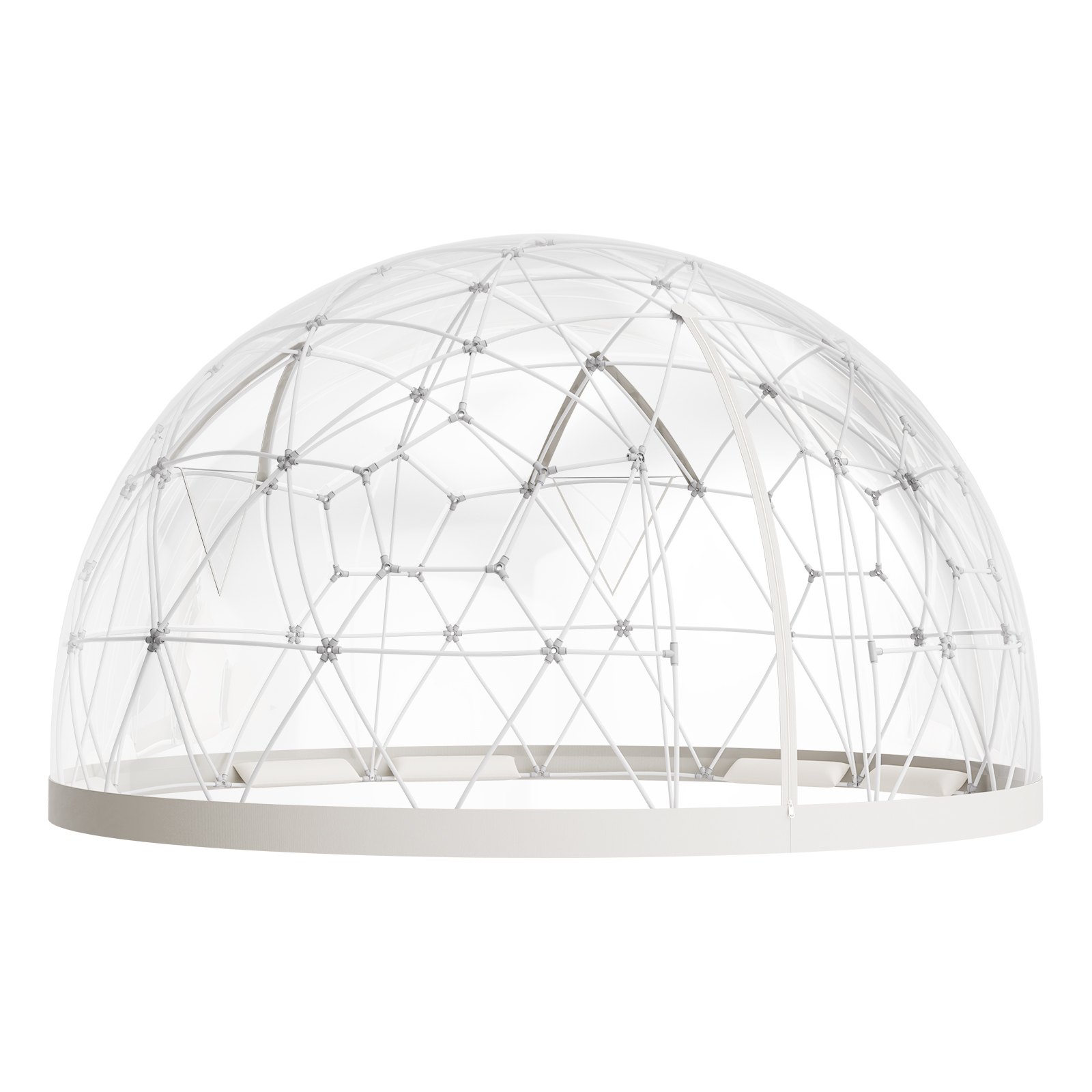 VEVOR Namiot ogrodowy kopułowy, 4,57 x 2,9 m, przezroczysty, dla 10–14 osób, szklarnia geodezyjna z oknem, namiot z PVC na podwórko, patio, kemping, imprezę, wesele