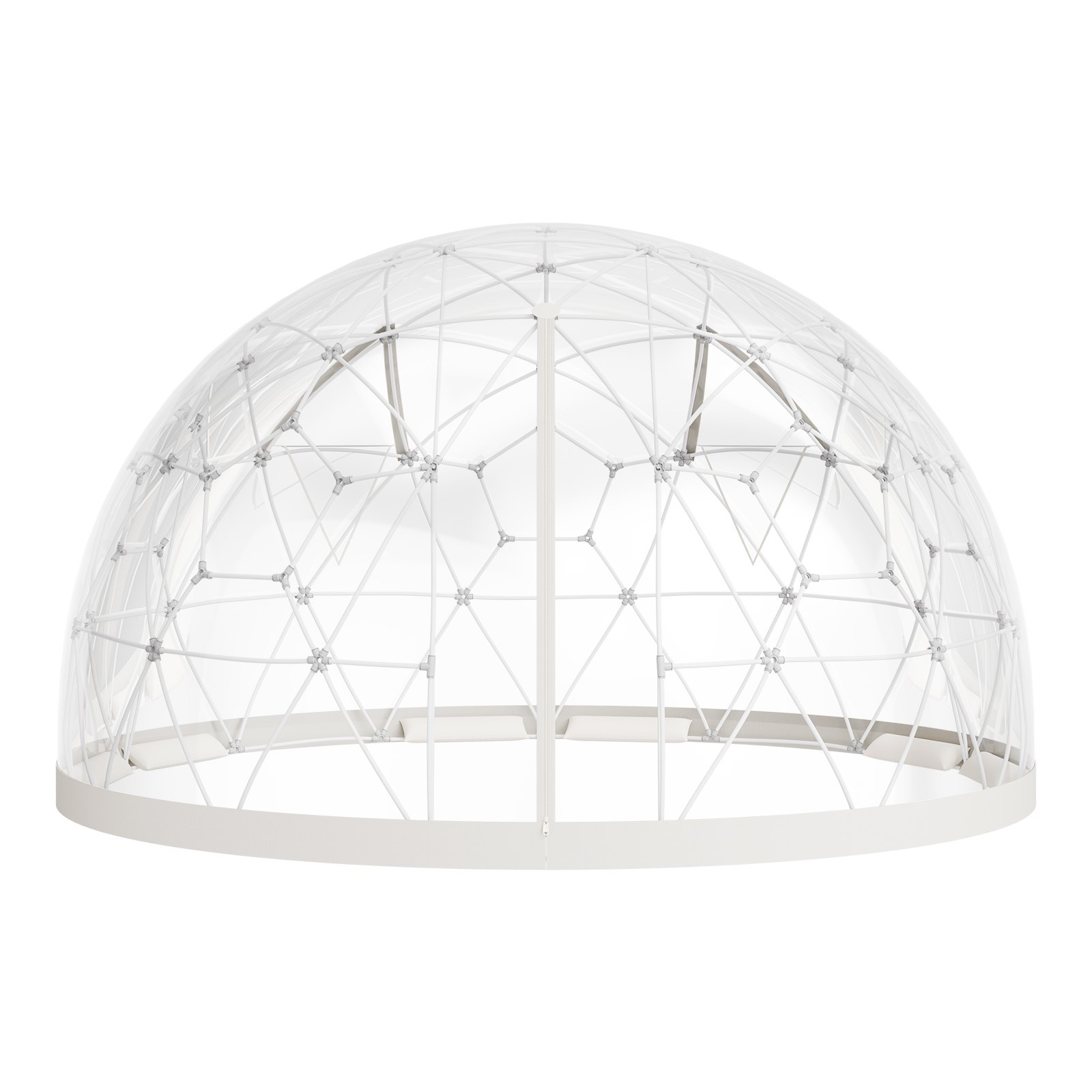 VEVOR Namiot ogrodowy kopułowy, 4,57 x 2,9 m, przezroczysty, dla 10–14 osób, szklarnia geodezyjna z oknem, namiot z PVC na podwórko, patio, kemping, imprezę, wesele