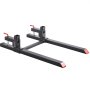 Widły paletowe VEVOR 907 kg, karetka wideł zaciskowa, długość całkowita 1090 mm, widły z regulowanym stabilizatorem do osprzętu ciągnika, łyżki ładującej i ładowarki kompaktowej, czarne
