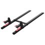 Widły paletowe VEVOR, 907 kg, karetka wideł zaciskowa, długość całkowita 1490 mm, widły z regulowanym stabilizatorem do osprzętu ciągnika, łyżki ładującej i ładowarki kompaktowej, kolor czarny
