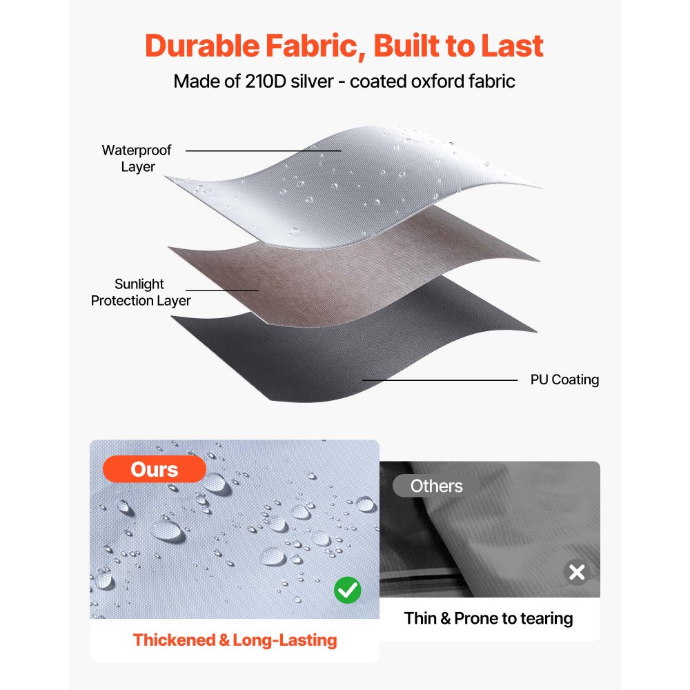 VEVOR 4x Panele boczne do altany, Panele boczne do altany składanej 3 x 3 m, Wodoodporne plandeki boczne z powłoką PU chroniącą przed słońcem, Panel boczny z drzwiami na zamek błyskawiczny na imprezy plenerowe i kemping, Biały