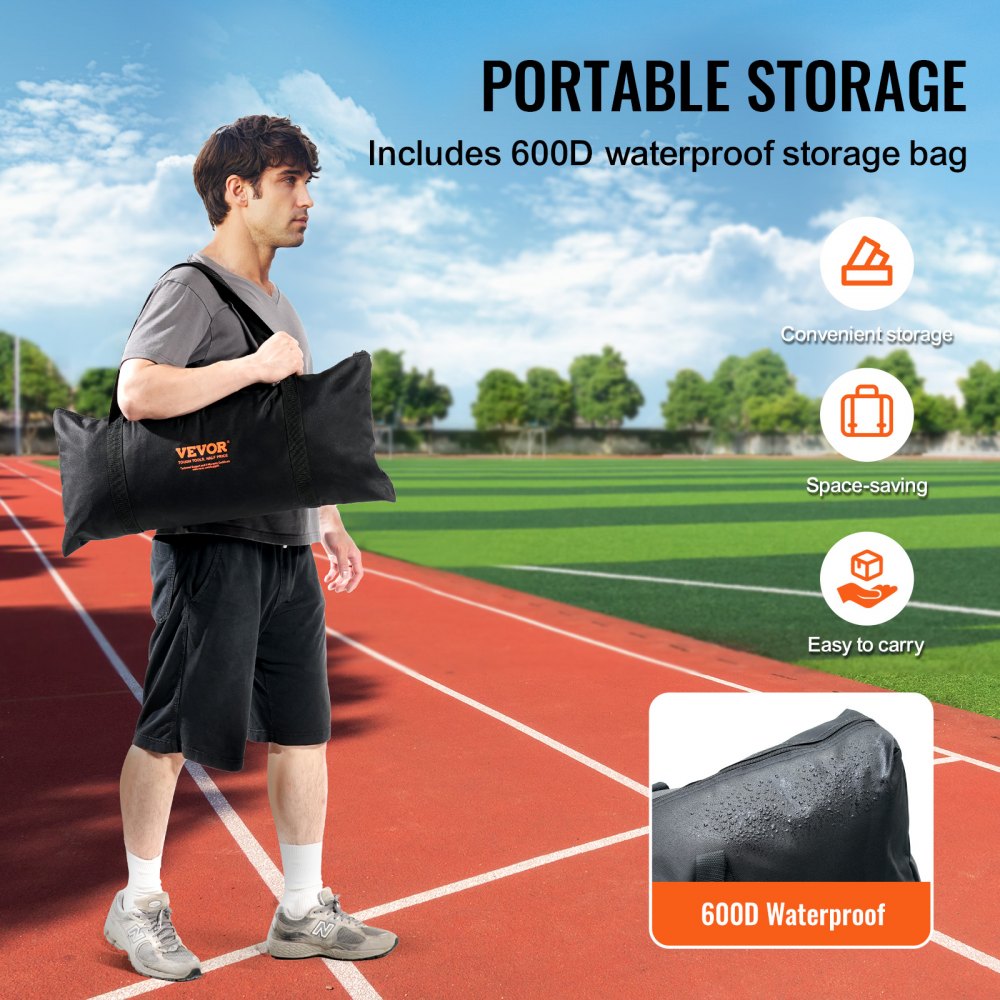 Siatka ochronna do klatki do odbijania VEVOR typu L, 240 x 106 x 214 cm, do baseballu i softballu, przenośna, z torbą transportową i kołkami do mocowania na ziemi, zewnętrzna siatka do odbijania w baseballu, czerwona