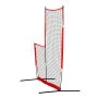 Siatka ochronna do klatki do odbijania VEVOR typu L, 240 x 106 x 214 cm, do baseballu i softballu, przenośna, z torbą transportową i kołkami do mocowania na ziemi, zewnętrzna siatka do odbijania w baseballu, czerwona