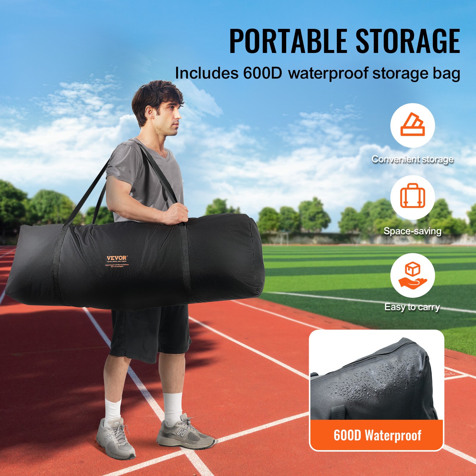 Klatka do baseballu VEVOR typu L, 213 x 96 x 213 cm, ekran ochronny do baseballu i softballu, przenośna siatka do baseballu z torbą transportową i kołkami do mocowania na ziemi, siatka do ochrony miotaczy, czarna