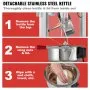 VEVOR Popcorn Machine, 1440W Popcorn Maker, 12oz Kettle for 80 Cups per Load, Countertop Popcorn Machine with Tempered Glass, 3 Stainless Steel Scoops, Cinema Style