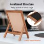 Stojak reklamowy VEVOR z drewnianą ramą 25,4 x 35,6 cm, stojak na tablicę reklamową 214 x 256 mm tablica jadalna brązowa z 1 płynnym markerem kredowym do pisania kredą w restauracjach, barach itp.