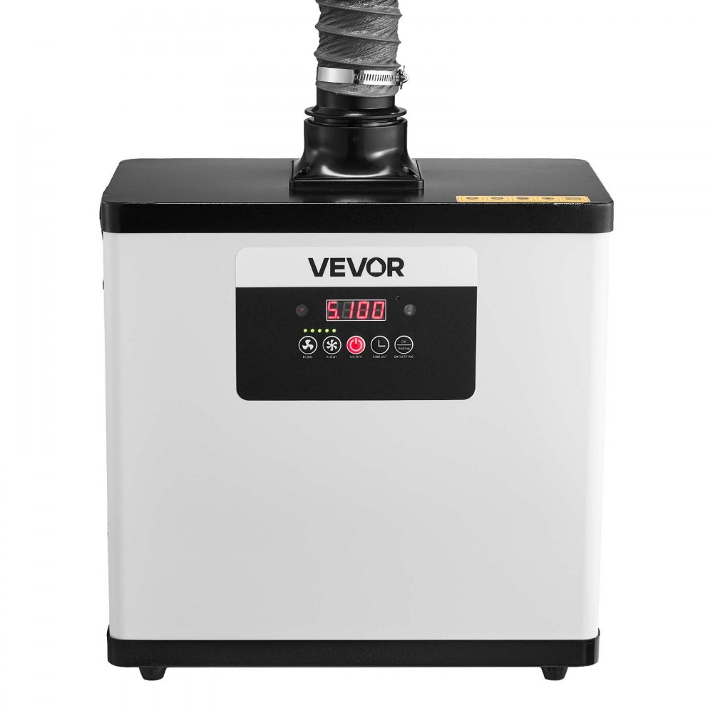 Odciąg oparów lutowniczych VEVOR, odciąg oparów spawalniczych z filtrem 3 w 1, wydajność ssania 510 m³/h, 10 poziomów prędkości, zdalnie sterowany silnik bezszczotkowy, odpowiedni do grawerowania laserowego i druku 3D