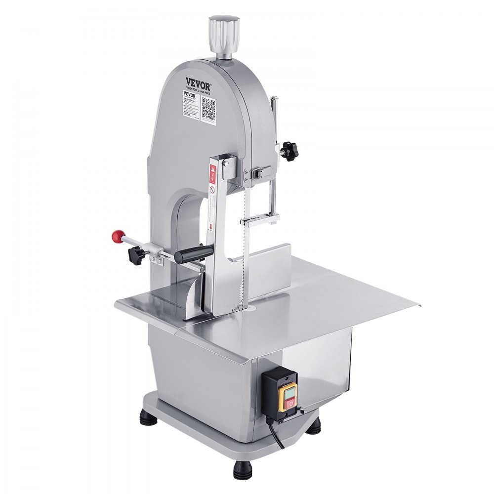 Piła do kości VEVOR, 1500 W, 300 kg/h, elektryczna maszyna do cięcia kości, 490 x 380 mm, grubość cięcia 4-200 mm, piła do mięsa gastronomicznego, komercyjna piła do kości, taśmowa piła do mięsa