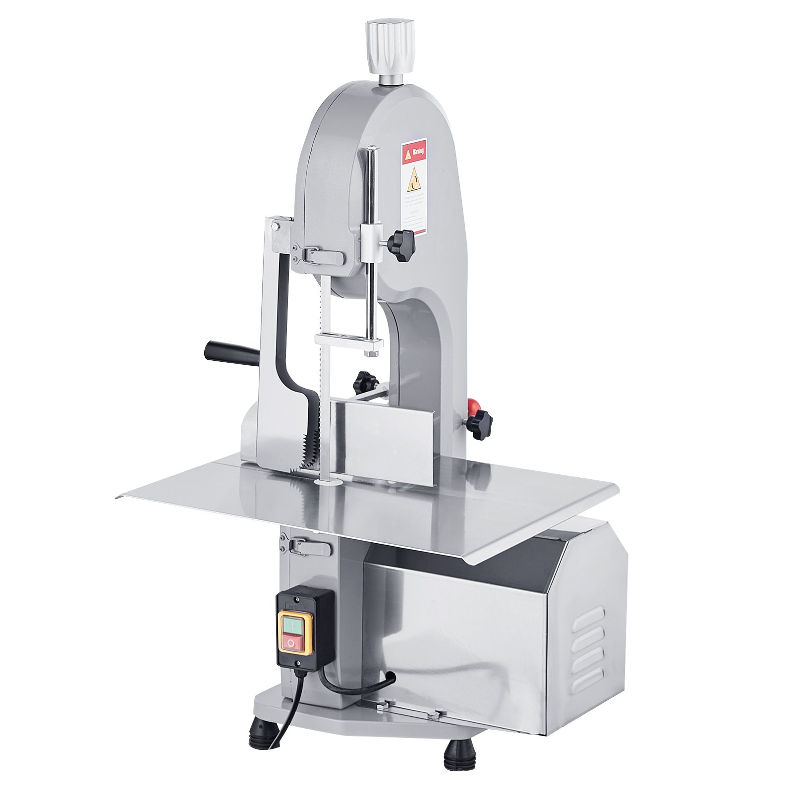 Piła do kości VEVOR, 1500 W, 300 kg/h, elektryczna maszyna do cięcia kości, 490 x 380 mm, grubość cięcia 4-200 mm, piła do mięsa gastronomicznego, komercyjna piła do kości, taśmowa piła do mięsa