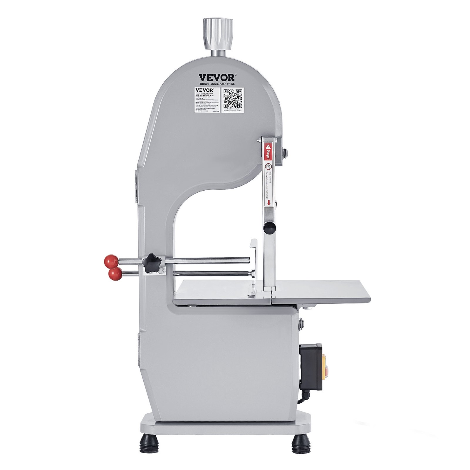 Piła do kości VEVOR, 1500 W, 300 kg/h, elektryczna maszyna do cięcia kości, 490 x 380 mm, grubość cięcia 4-200 mm, piła do mięsa gastronomicznego, komercyjna piła do kości, taśmowa piła do mięsa