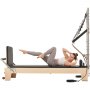 VEVOR Drewniany reformer do pilatesu do domowej siłowni, sprzęt do treningu siłowego z podwójnym oporem, skrzynia reformera, trampolina, dla zaawansowanych i początkujących, do 181,44 kg