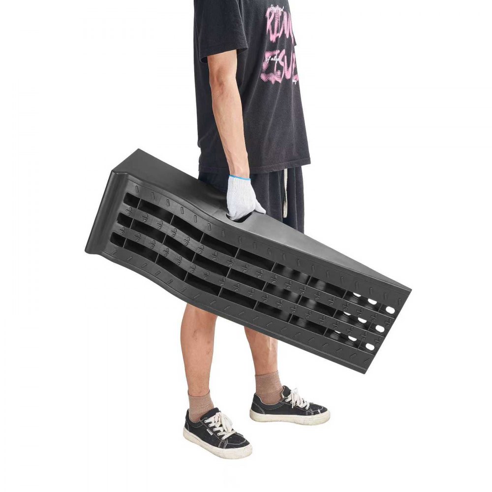 Rampy samochodowe VEVOR, 2 sztuki, wysokość podnoszenia 155 mm, przenośne rampy serwisowe do konserwacji garażu, wymiany oleju i napraw ciężarówek, udźwig 1474 kg (na rampę), kolor czarny