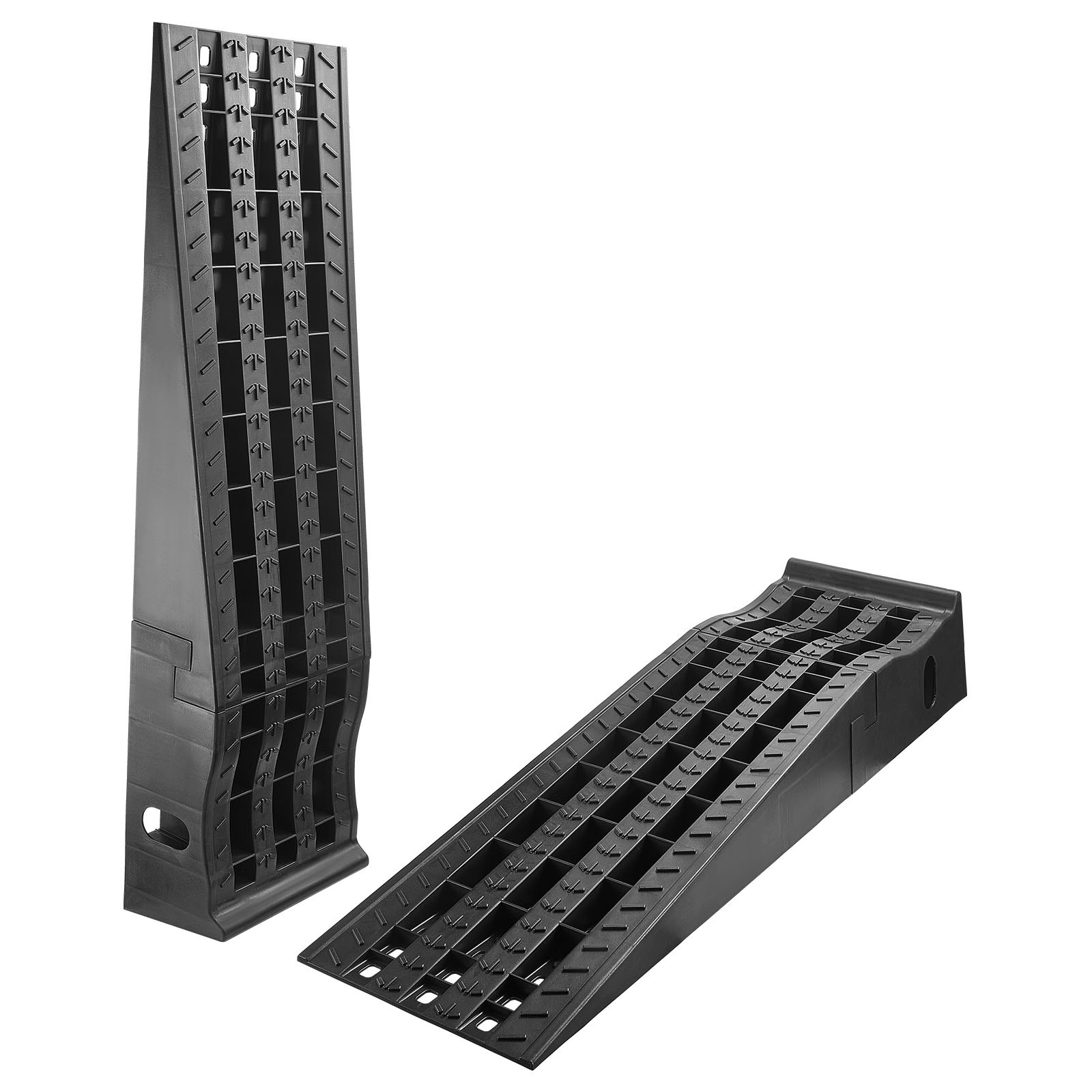 Rampy samochodowe VEVOR, 2 sztuki, wysokość podnoszenia 160 mm, przenośne i serwisowe rampy samochodowe do konserwacji garażu, wymiany oleju i napraw ciężarówek, udźwig 1474 kg (na rampę), kolor czarny