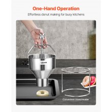 VEVOR Manual Donut Hopper Dozownik ciasta na pączki ze stali nierdzewnej 2,4 l regulowany