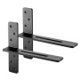 Wsporniki półek VEVOR, 2 sztuki, nośność 90 kg, 355,6 x 73,5 x 304,8 mm, wytrzymałe stalowe wsporniki półek, pływające mocowania do blatów ze śrubami