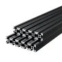 Profile aluminiowe VEVOR 2020, 10 sztuk, 60 cm, anodowane profile aluminiowe z rowkiem teowym zgodne z normą UE, profil wytłaczany o wysokiej wytrzymałości, szyna aluminiowa do części drukowanych w technologii 3D, stoły warsztatowe CNC DIY i montaż, kolor czarny
