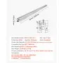 Profile aluminiowe VEVOR 2020 12 szt. 2 m, Anodowane profile aluminiowe z rowkiem teowym zgodne z normą UE, Profile wytłaczane o wysokiej wytrzymałości, Szyna aluminiowa do części drukowanych w technologii 3D, Stoły warsztatowe CNC DIY i montaż, Srebrny