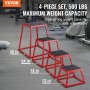 VEVOR 4-częściowe plyometryczne pudełka do skoków, 305/458/609/762 mm pudełko plyometryczne czerwone, antypoślizgowe ćwiczenia fitness zestaw step-up do treningu fitness w domu, treningu siłowego kondycyjnego, przenośnego treningu skokowego