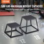Plyometryczne pudełko do skoków VEVOR, pudełko Plyo 305 mm, platforma plyometryczna Plyobox czarny, antypoślizgowe pudełko do ćwiczeń fitness do treningu w domu, trening siłowy kondycyjny, trening ud
