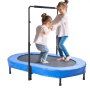 Trampolina dziecięca VEVOR do użytku wewnątrz i na zewnątrz, składana, mini trampolina z uchwytem, ​​trampolina ogrodowa dla maluchów, prezent urodzinowy dla dzieci od 3 lat, dla zabawy, niebieska