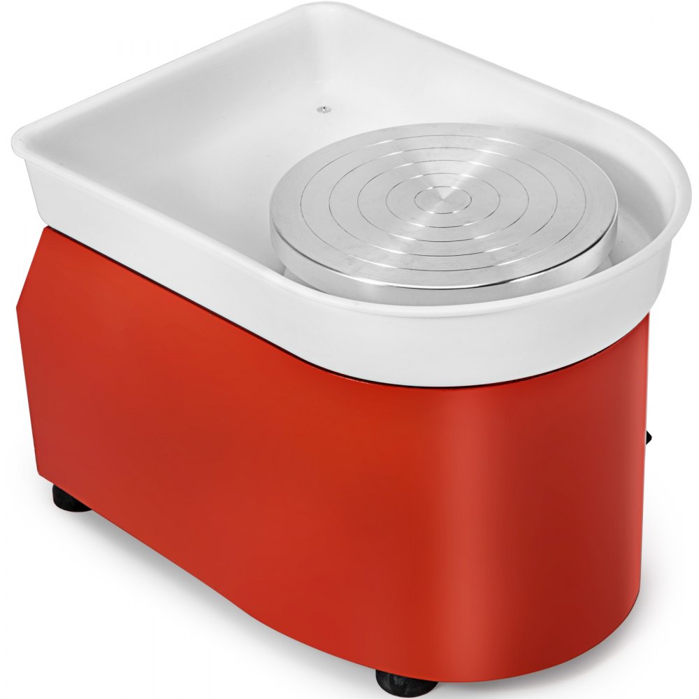 VEVOR Koło garncarskie , elektryczne, 25 cm, maszyna do formowania, koło garncarskie, 280 W, maszyna ceramiczna, 220 V, maszyna do samodzielnego montażu, regulowane nóżki z zestawem do rzeźbienia i do wyrobów ceramicznych
