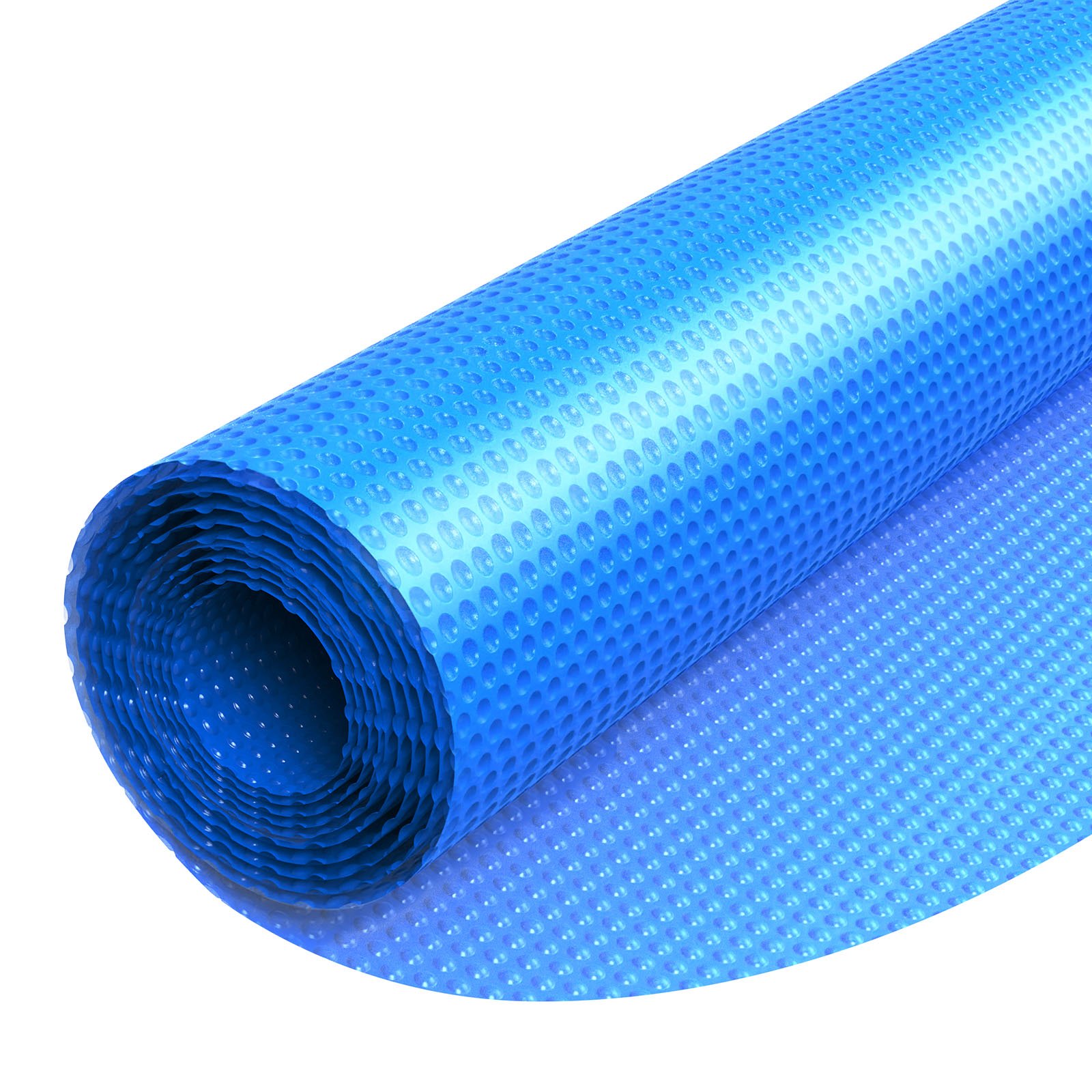Pokrywa solarna basenowa VEVOR, okrągła, ø5486 mm, folia solarna, 0,3 mm, osłona solarna basenowa z poduszką powietrzną i materiałem polietylenowym, pochłanianie ciepła w ciągu dnia, magazynowanie ciepła w nocy, pokrycia solarne, kolor niebieski