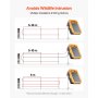 VEVOR Elektryczny elektryzator do ogrodzenia, 0,3 J, 8 kV Elektryczny elektryzator do ogrodzenia, ładowarka zasilana energią słoneczną, zasięg 3 km, odporny na warunki atmosferyczne zestaw do elektrycznego elektryzowania ogrodzenia, 7 dni pracy, do ochrony zwierząt gospodarskich, drobiu i ogrodu