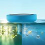 VEVOR Solar Pool Ionizer, Round Copper Pool Ionizer Up to 132489 L, Floating Automatic Water Cleaner and Purifier, Chlorine Free Water, with Copper Anode, Spring, Brush and Filter for Pools & Spas
