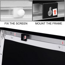 VEVOR Fixed Frame 16:9 100-calowy ekran projekcyjny Deluxe dwuwarstwowy zestaw kina domowego