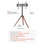 Stojak pod telewizor VEVOR ze statywem do telewizorów płaskich i zakrzywionych o przekątnej 1016–1651 mm i wadze do 45 kg, obrót w lewo i prawo o 18°, przenośny stojak pod telewizor z drewnianymi nogami do sypialni, salonu, studia