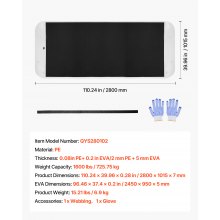 VEVOR Sanie do przewozu jeleni, sanie wielofunkcyjne, PE 2800x1015mm, 725kg