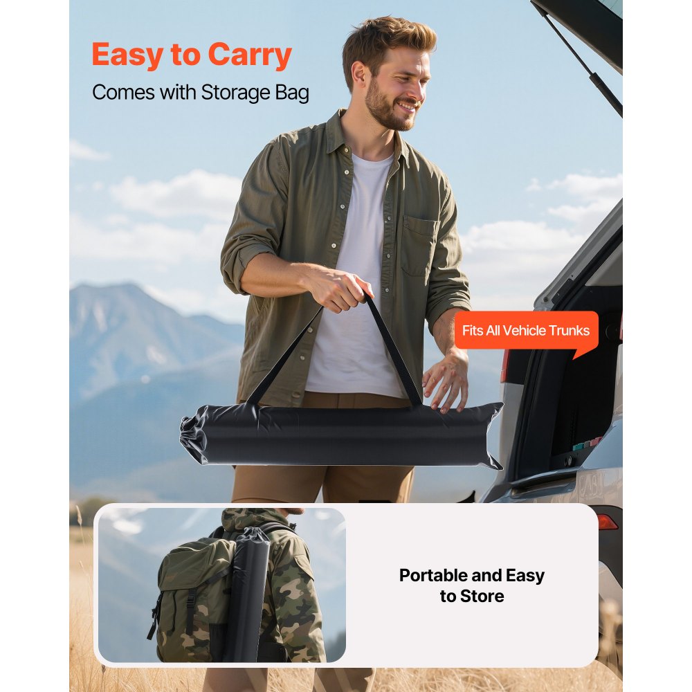 Sanie VEVOR do polowań na jelenie 1850x580 mm, sanie wielofunkcyjne z PE z linami, udźwig 250 kg, ciągnik do polowań na jelenie, sanie do holowania, ciągnięcie ręczne, mata transportowa do ogrodu, wędkarstwa podlodowego, drewna opałowego