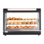 VEVOR 3-Tier Commercial Food Warmer Display, 1400W Food Display Warmer with LED Light, Top Storage and Adjustable Shelves, 30-85℃ Steam Heating, 137Qt/130L for Hamburger, Pizza, Bread, Fried Chicken