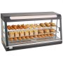 VEVOR 3-Tier Commercial Food Warmer Display, 1600W Food Display Warmer with LED Light, Top Storage and Adjustable Shelves, 30-85℃ Steam Heating, 190Qt/180L for Hamburger, Pizza, Bread, Fried Chicken