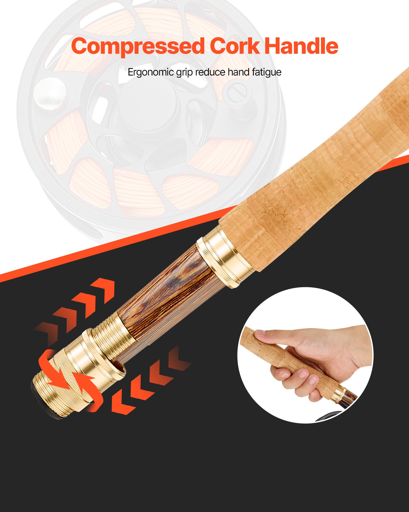 VEVOR Fly Fishing Combo Kit, IM7 Carbon Fly Fishing Rod and Reel Combo, Starter Fly Rod and Reel Outfit with Rod Bag, Tackle Box, 6 Short-Tail & 4 Long-Tail Fly Hooks, for Travel, Holiday Choice