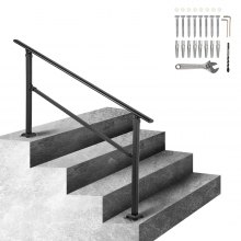 VEVOR poręcze schodowe Balustrady schodowe poręcze balkonowe poręcze kute 61,2 cm 1-3 stopnie
