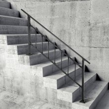 VEVOR poręcze schodowe Balustrady schodowe poręcze balkonowe poręcze z kutego żelaza 67,8 cm 1-4 stopnie