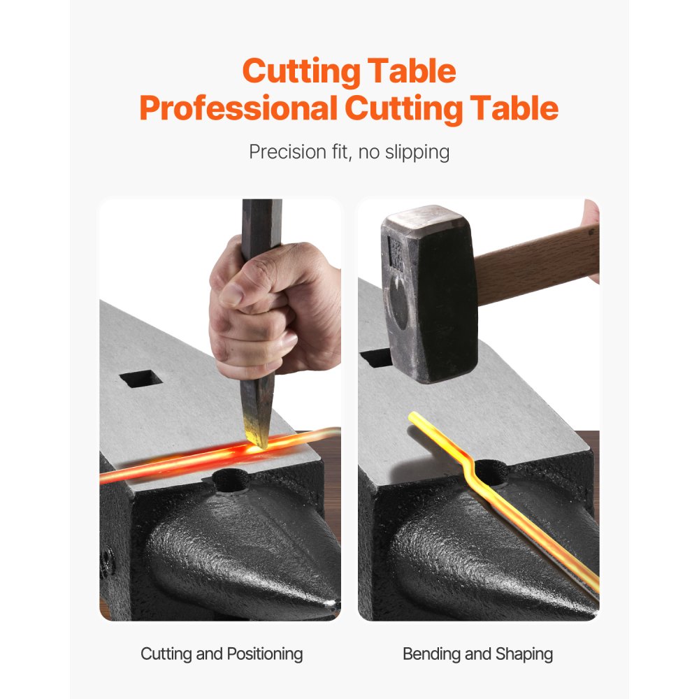 VEVOR Kowadło Kowalskie, 10 kg Pojedynczy Okrągły Róg Kowadło, ​Długość 35,3 cm Narzędzie Kowadło, Żeliwo Narzędzie Kowadła Kuźni Kowalskiej, Stalowe Kowadło Kowal z Duży Blat Stabilna Podstawa