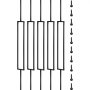 VEVOR Tralki tarasowe Metalowe wrzeciona pokładowe 10 szt. 44-calowe żelazne poręcze schodowe