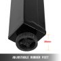 VEVOR Nogi 72CM o regulowanej wysokości, nośność 300 kg do mebli, stelaży stołowych, nóg warsztatowych do blatów stołowych, trapezowych nóg stołowych z czarnej kwadratowej rury metalowej