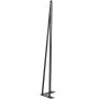 VEVOR 18 cali 45,7 cm Noga stołu w kształcie szpilki Noga stołu w kształcie szpilki Stal węglowa Nogi stołu Metalowe czarne 4 sztuki Stopki meblowe Regulowane wymienne DIY Nogi stołu w kształcie szpilki 3 słupki z 4 gumowymi stopkami podłogowymi