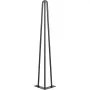 VEVOR 18 cali 45,7 cm Noga stołu w kształcie szpilki Noga stołu w kształcie szpilki Stal węglowa Nogi stołu Metalowe czarne 4 sztuki Stopki meblowe Regulowane wymienne DIY Nogi stołu w kształcie szpilki 3 słupki z 4 gumowymi stopkami podłogowymi