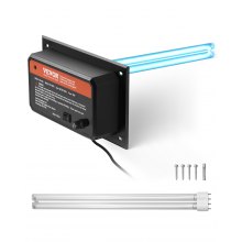 VEVOR HVAC Oczyszczacz powietrza do całego domu, lampa UVC 36 W 254 nm do kanałów klimatyzacyjnych, myjka powietrza z 1 zapasową żarówką, lampy UV HVAC, oczyszczacz powietrza do klimatyzatorów