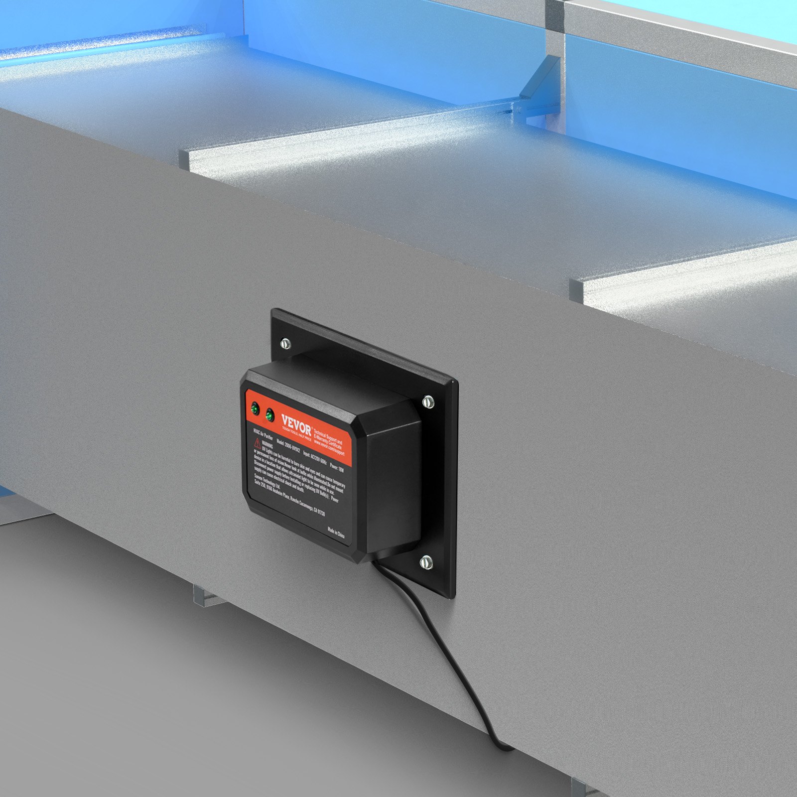 VEVOR HVAC Oczyszczacz powietrza do całego domu, 18 W, 175 mm, lampa UV UVC do kanałów klimatyzacyjnych, oczyszczacz powietrza z 2 zapasowymi żarówkami, lampy HVAC UV, oczyszczacz powietrza do klimatyzatorów