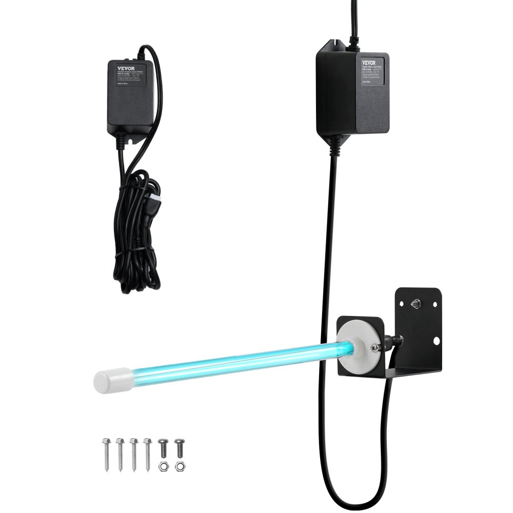 Oczyszczacz powietrza VEVOR HVAC, 18 W, 254 nm UV, cewka czyszcząca UVC z magnesem w kanale do kanałów klimatyzacyjnych (klimatyzatorów), myjka powietrza z 1 zapasową żarówką, lampy UV HVAC, oczyszczacz powietrza do klimatyzatorów